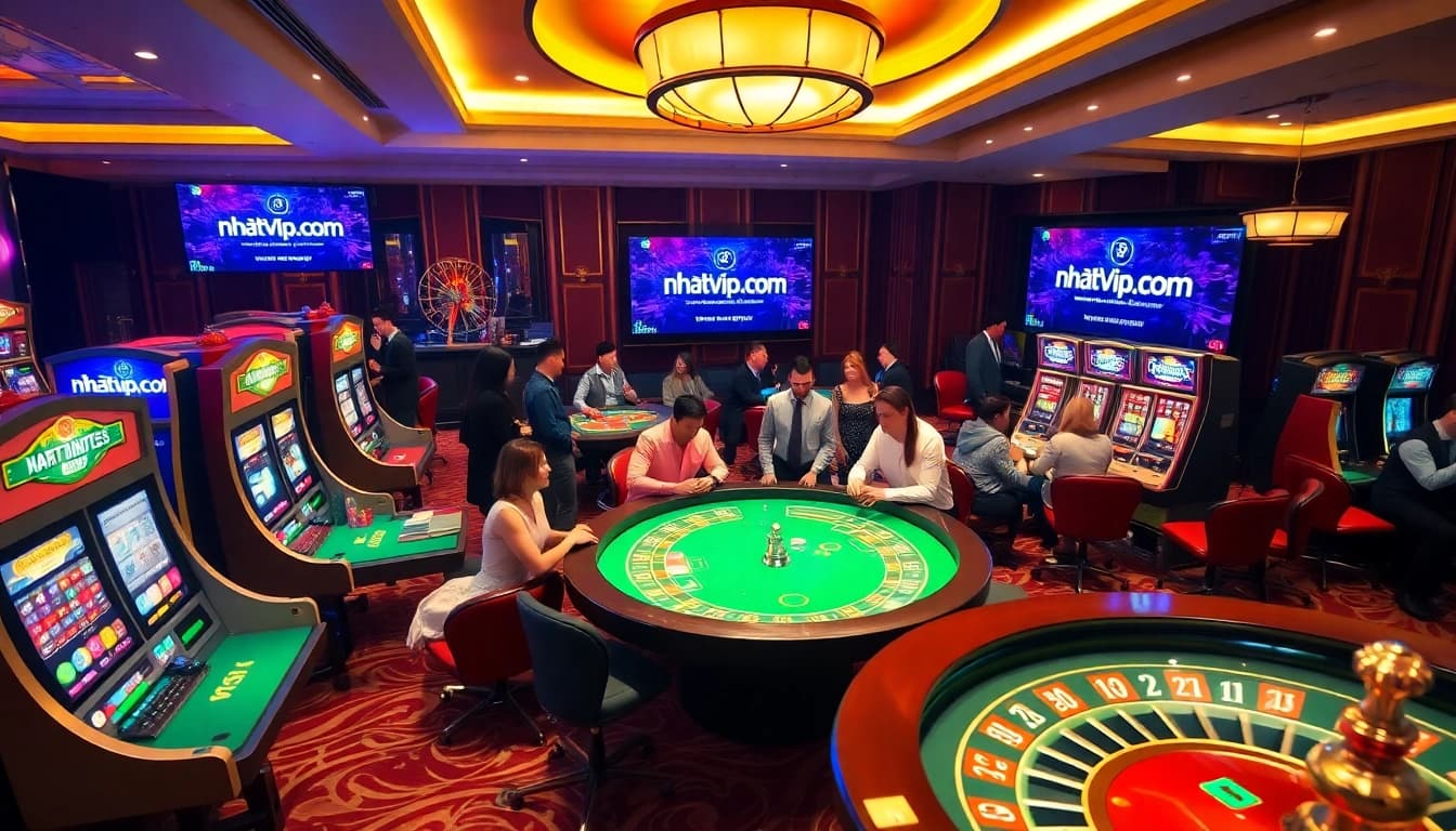 Experience the thrill of online gambling at nhatvip.com with vibrant casino activities.