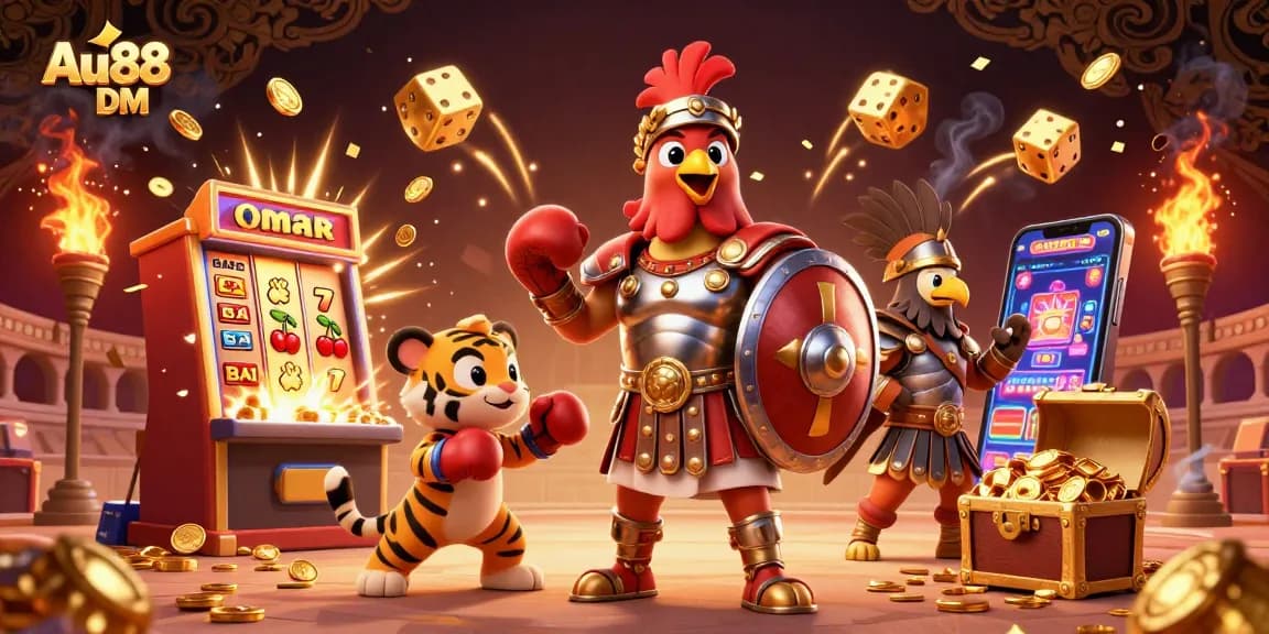 Experience thrilling wins with Au88 DM, featuring a dynamic scene of casino excitement.