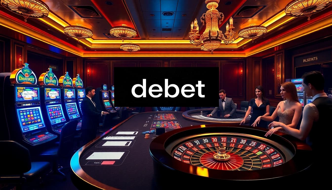 Engage with debet betting at a scenic online casino featuring roulette and poker.