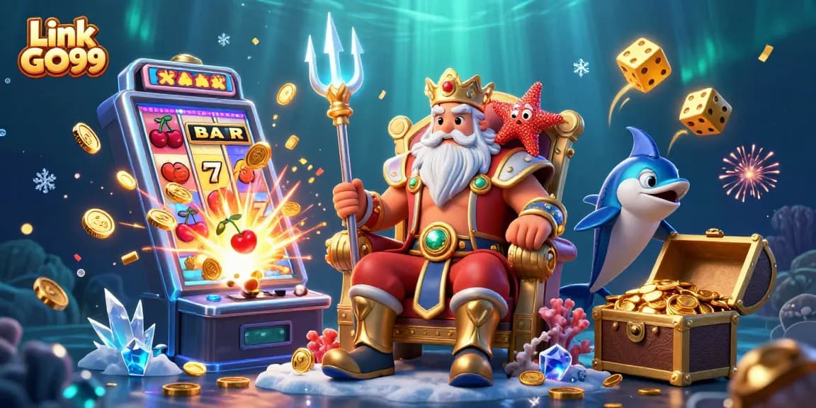 Winning a jackpot with Link GO99 slot game features and vibrant casino elements.