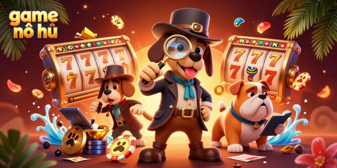 Experience the thrill of "game nổ hũ" as you spin the reels and chase jackpots in this immersive 3D casino scene.