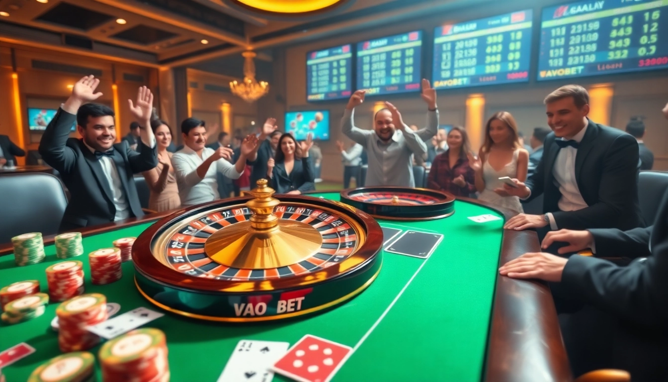 Experience the thrill of winning at VAOBET with vibrant casino tables and exciting gameplay.