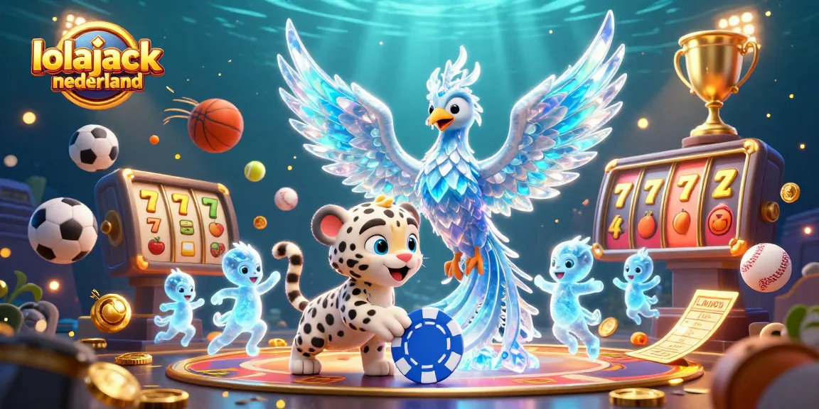 Lolajack-nederland showcases a vibrant casino scene with an ice phoenix and dynamic game elements.