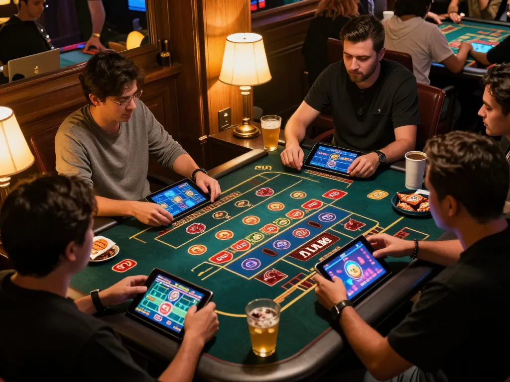 Players engage in xóc đĩa online betting on colorful screens during a cozy home gaming session