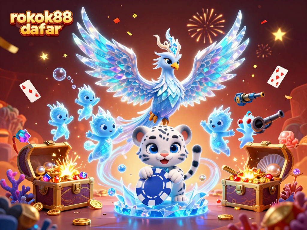 Engage with rokok88 daftar as a lively ice phoenix commands the casino scene.
