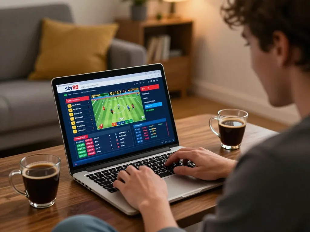 Cá cược Sky88 online betting experience with a player engaging in strategic gameplay.