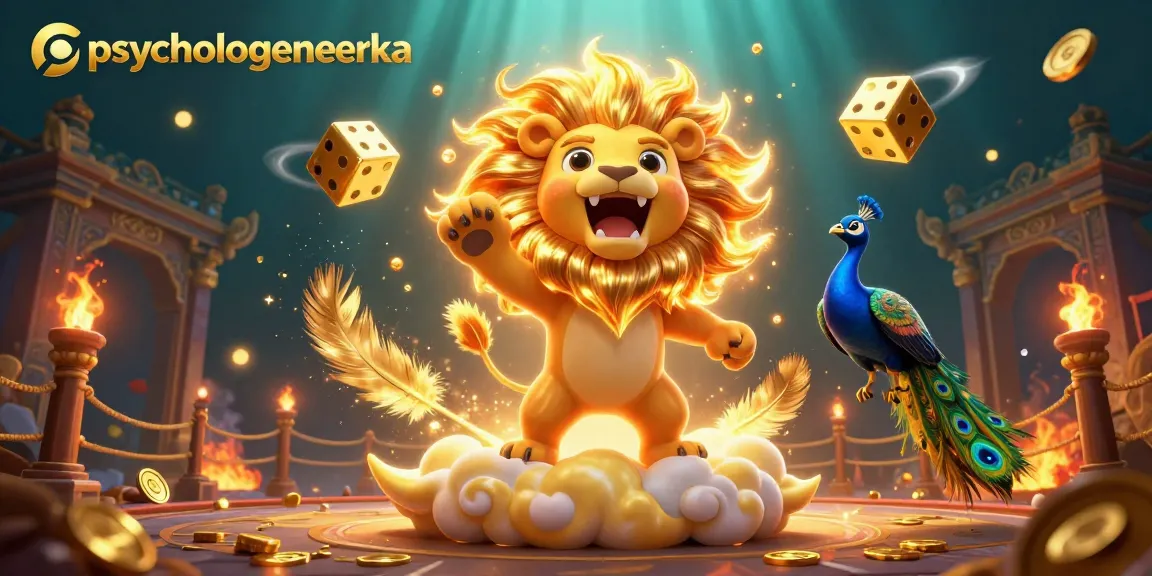 Spel met psychologeneureka en gouden dobbelstenen in een levendig casinothema.