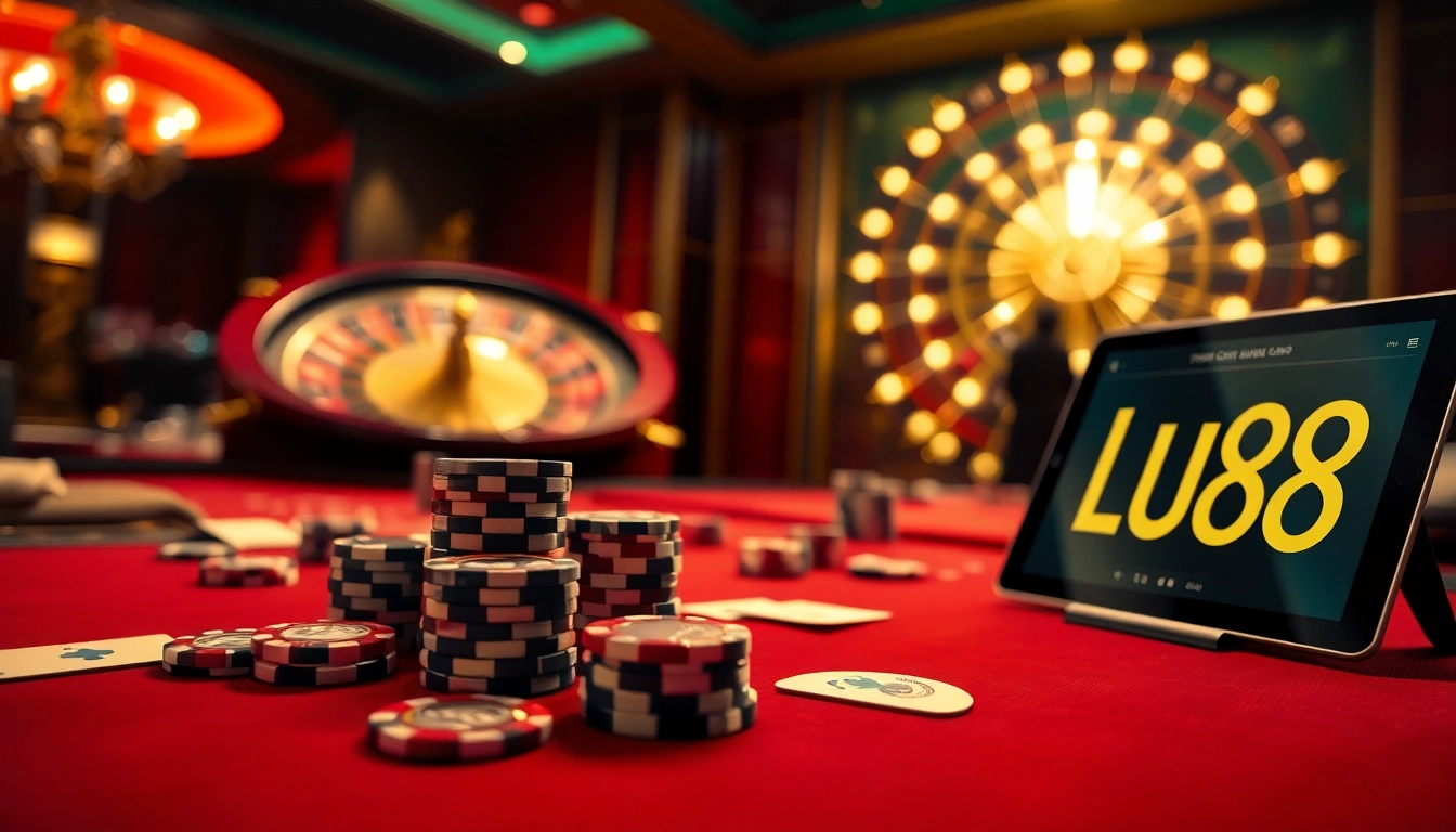 Experience the thrill at trang chủ lu88 with vibrant casino gaming tables and poker action.