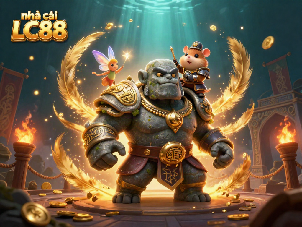 Experience the excitement at nhà cái LC88 with vibrant 3D casino fantasy featuring magical characters.