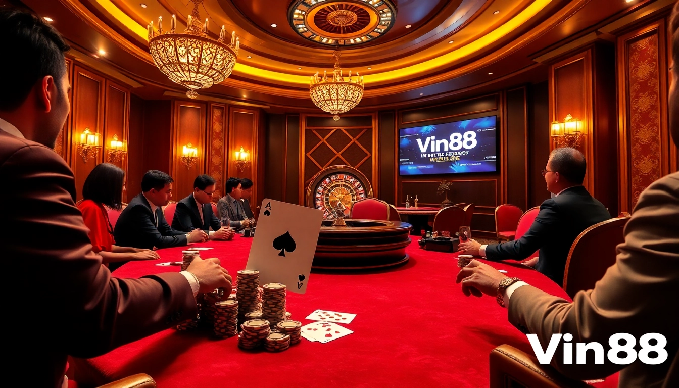 Experience the thrill of high-stakes gaming at https://vin88ac.com/ with an immersive poker scene and luxurious ambiance.