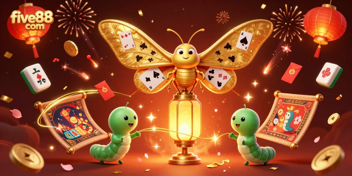 Experience the magic of five88 com with vibrant casino-themed 3D illustration featuring lucky motifs.