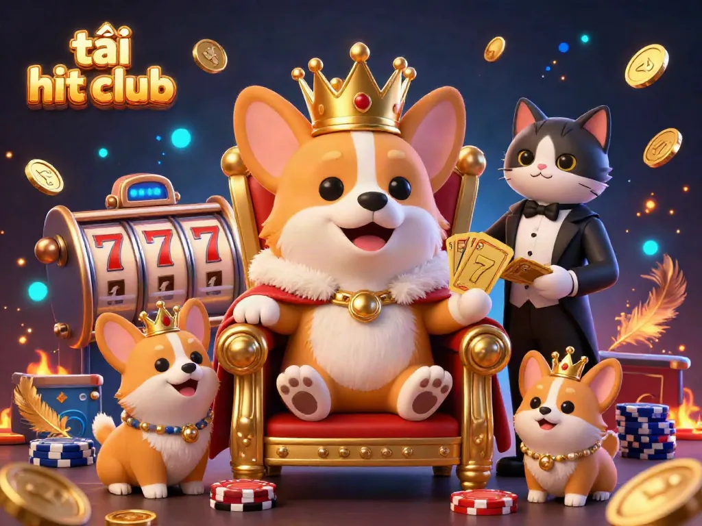 Experience excitement and fun when you tải hit club with this vibrant casino illustration!