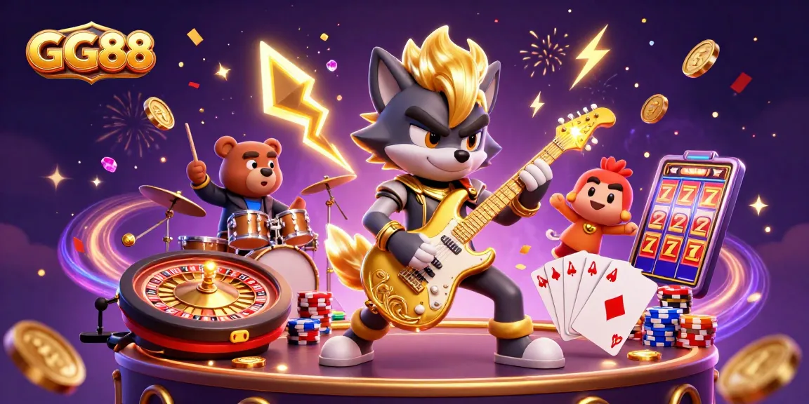 Experience thrilling gameplay at GG88 with our animated casino extravaganza featuring vibrant characters and games.