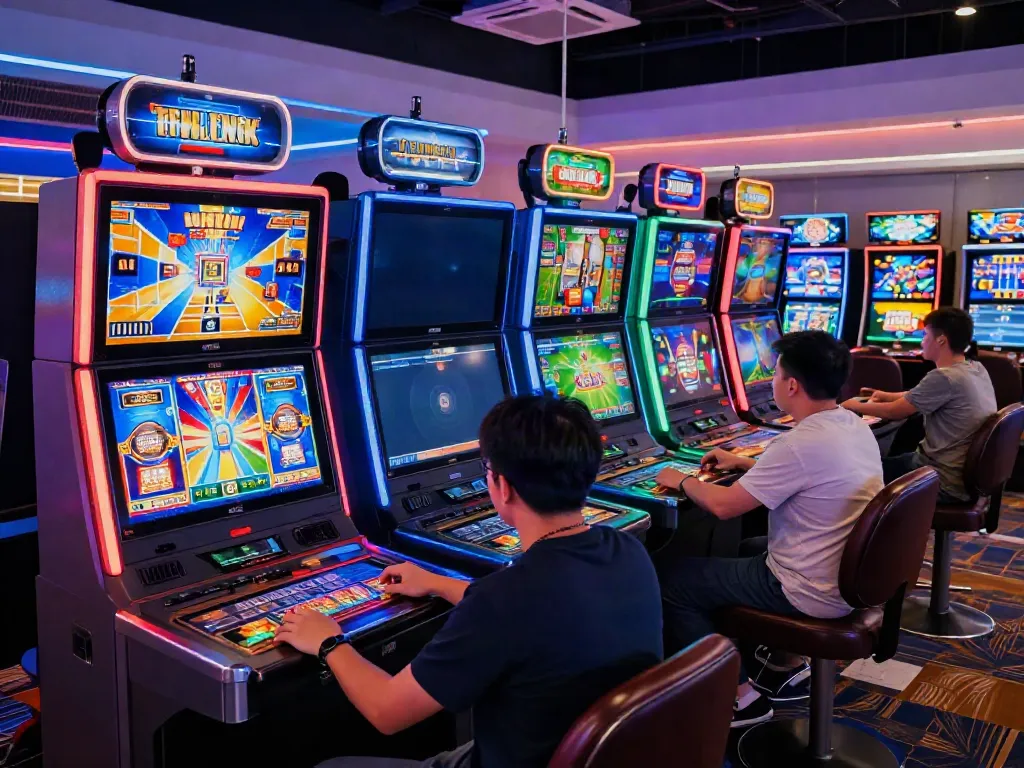 c168 online gaming scene with players at futuristic casino