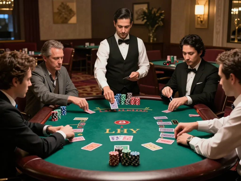 Players enjoying a thrilling blackjack game at tr88 casino, focusing on strategy and excitement.