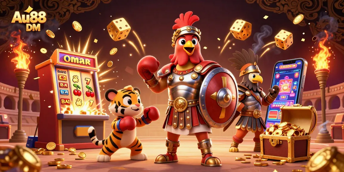 Experience thrilling wins with Au88 DM, featuring a dynamic scene of casino excitement.