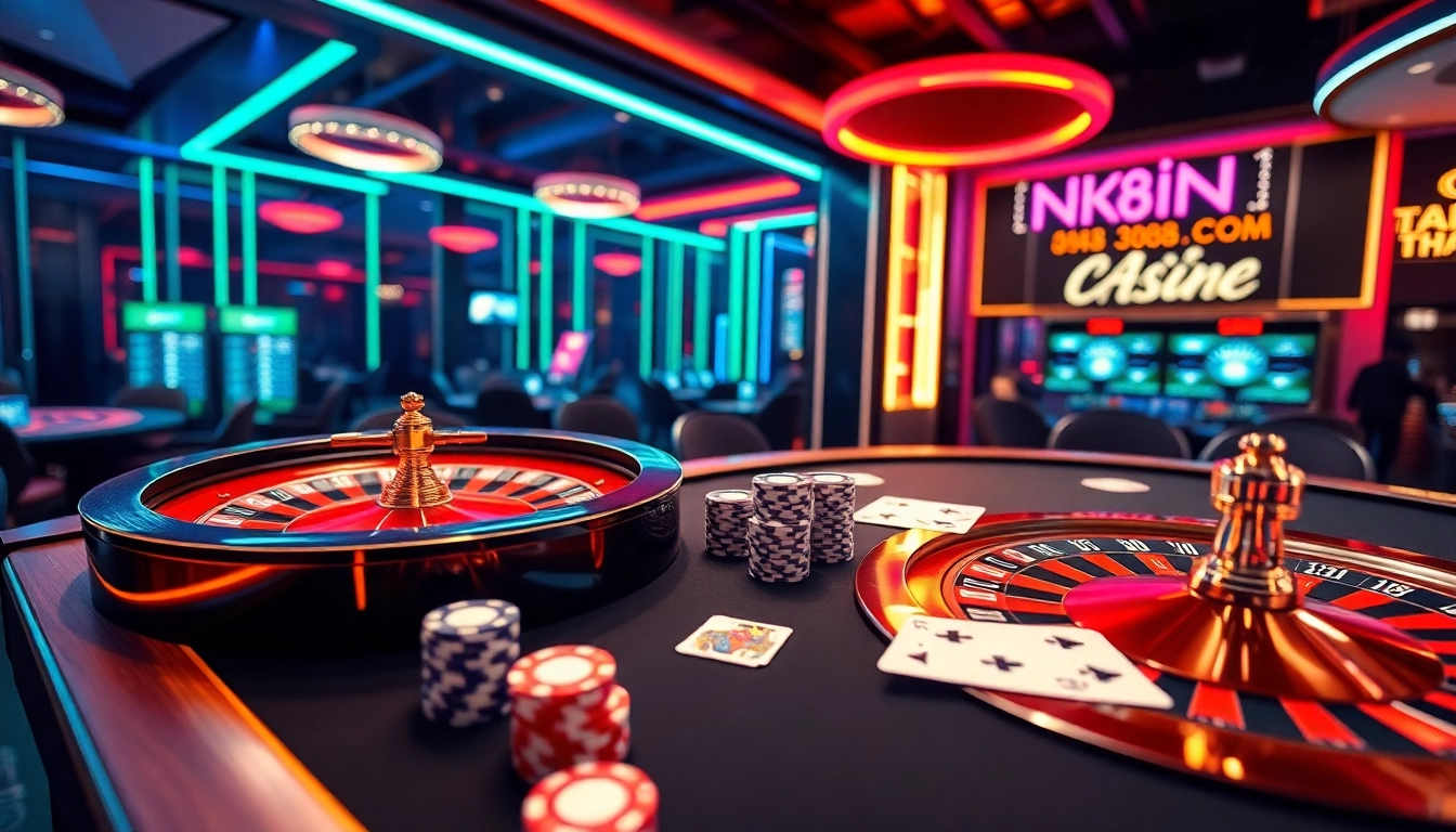 Experience thrilling gaming at nk88.com with vibrant casino tables and exciting betting options.