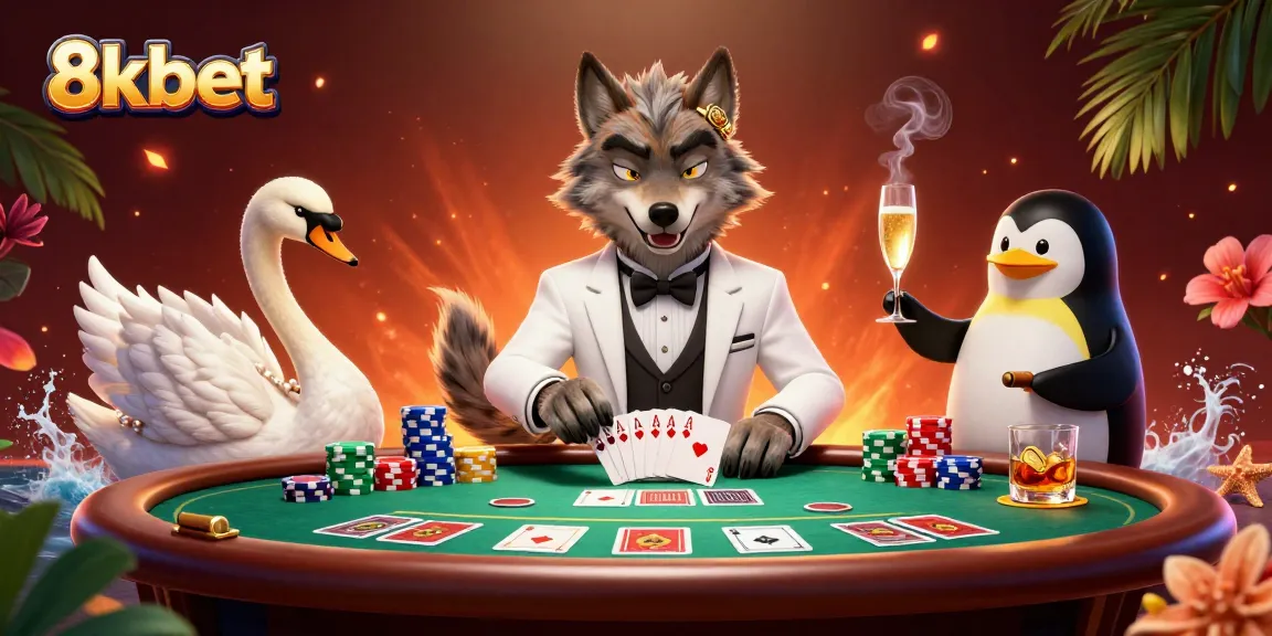 Experience the excitement of 8kbet with vibrant casino characters and dynamic gaming elements.
