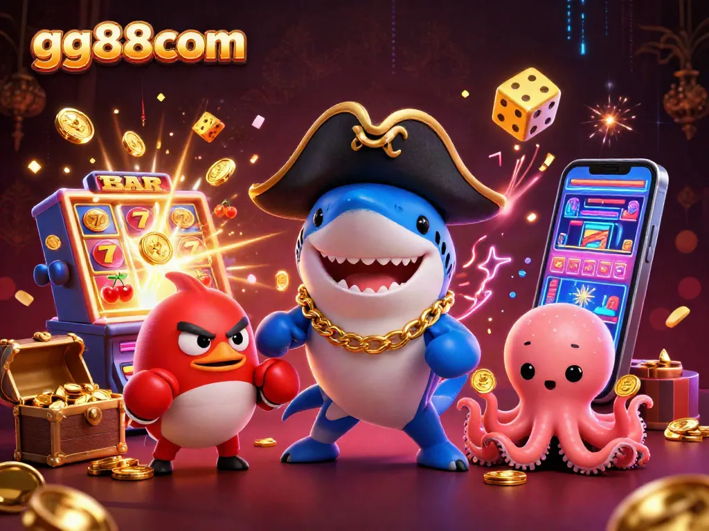 Hit the jackpot with gg88com in a thrilling casino adventure showcasing vibrant characters.