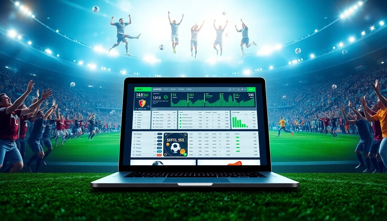 Visual representation of a trang cá cược bóng đá uy tín betting platform showcasing exciting football game statistics.
