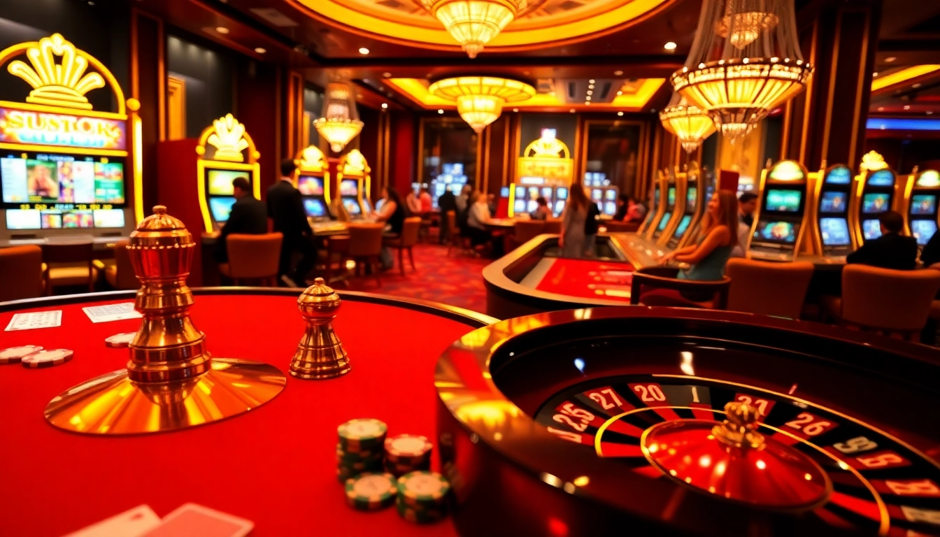 Experience the thrill of 7mcn with vibrant casino tables and engaging players in action.