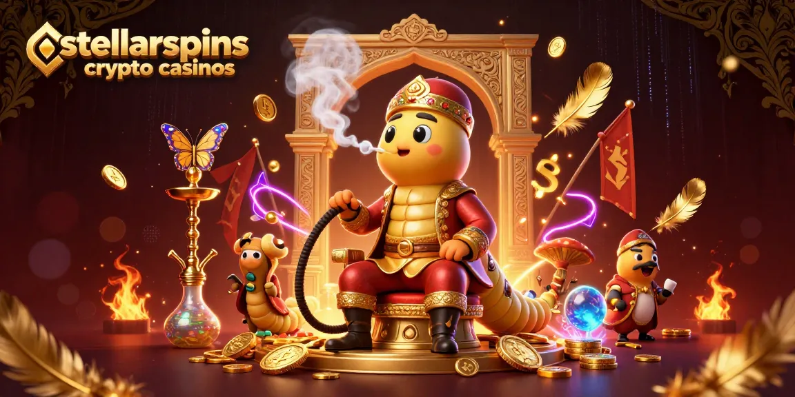 Engage with stellarspins crypto casinos through an enchanting 3D illustration showcasing vibrant gaming elements.