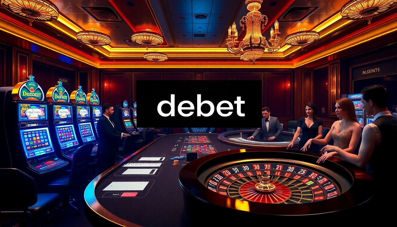 Engage with debet betting at a scenic online casino featuring roulette and poker.