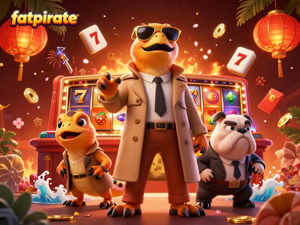 Experience the thrilling action at fatpirate casino with playful raptors entering a VIP lounge.