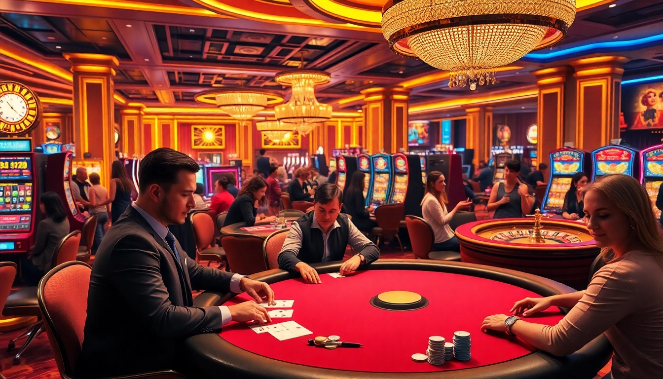 Engaging gamblers at the poker table scene inspired by https://du88.ad/ showcasing chips and excitement.