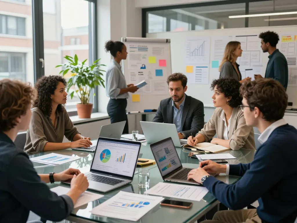 Team samenwerking in het Utrechtse kantoor dat de innovatieve groei van bedrijven in Utrecht laat zien.