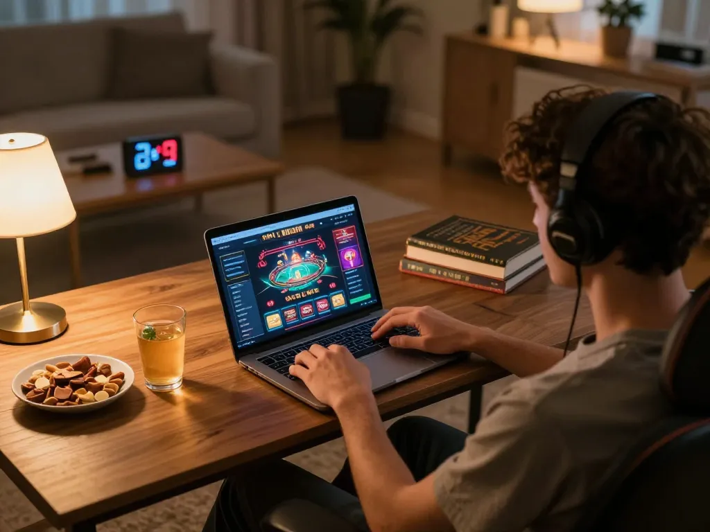 Engage in responsible online gaming with Link Xo88 chính thức showcased on a laptop screen, perfect for strategic players.