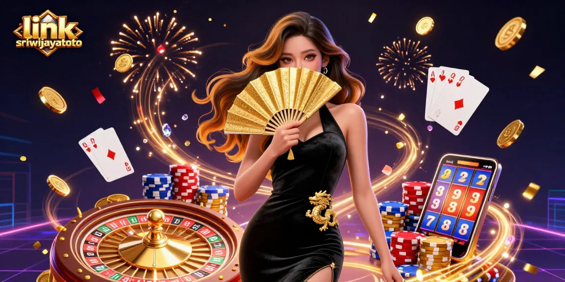 Experience thrilling gameplay with link sriwijayatoto amidst a cascade of coins and vibrant casino elements.