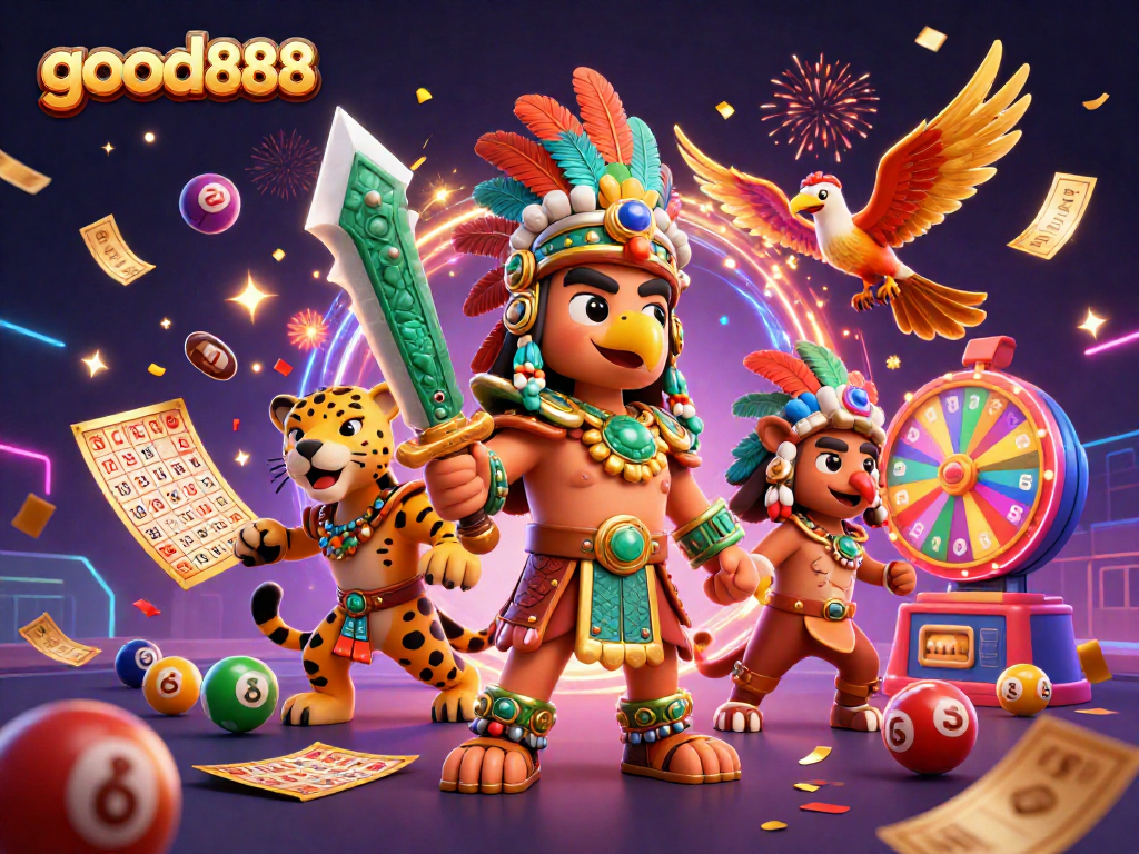 Join the excitement at good888 with dynamic games like lotto, featuring vibrant characters and engaging prizes.