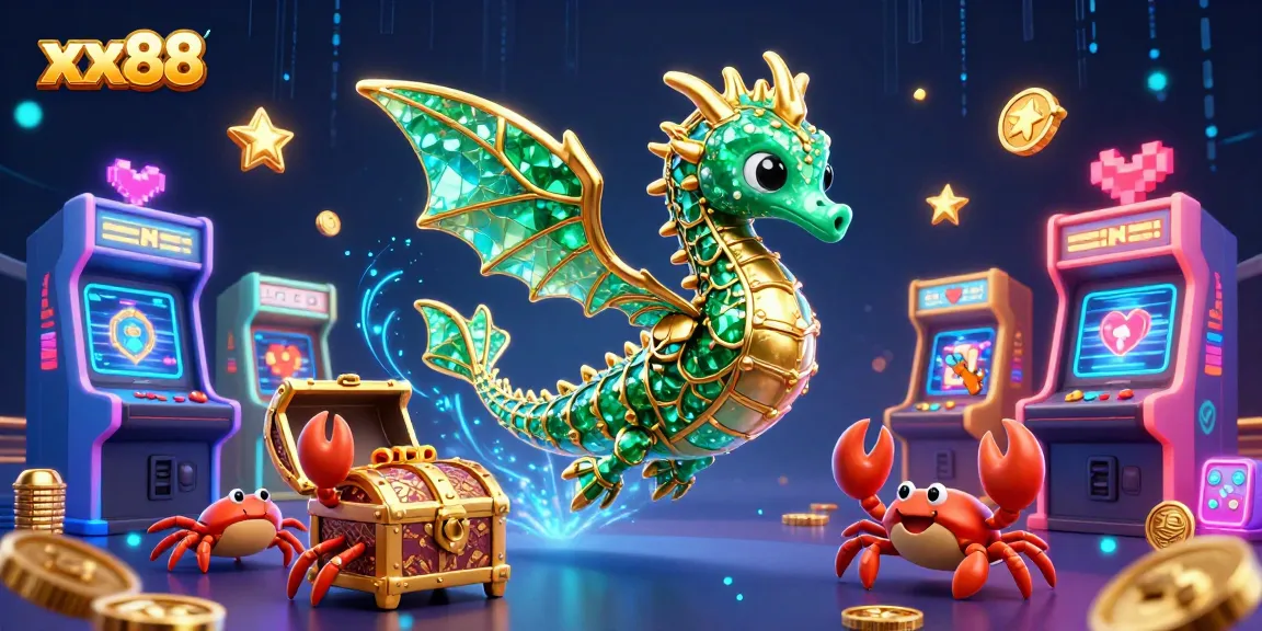 Experience exciting gaming with xx88 featuring a vibrant 3D casino scene packed with animated characters and action.