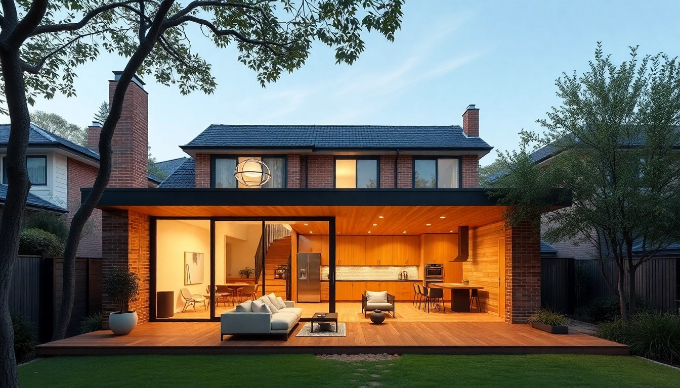 Stunning house extension construction showcasing modern design, open-plan living, and elegant kitchen in Melbourne.