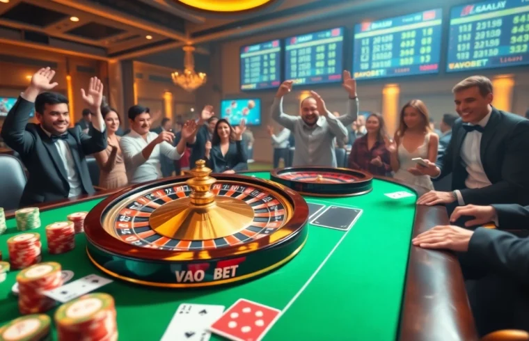 Experience the thrill of winning at VAOBET with vibrant casino tables and exciting gameplay.