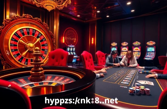 Experience thrilling gameplay at https://nk88s.net/ with luxurious casino décor and colorful gambling elements.