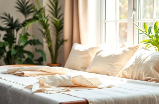 Bekijk goedkope linnen stoffen prachtig gepresenteerd in een gezellige huiskamer setting.